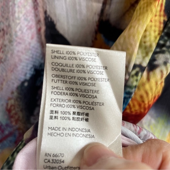 ANTHROPOLOGIE SKIRT PINK LAVENDER BLUE YELLOW ORANGE GREEN WATERCOLOUR PASTELS - Picture 7 of 7